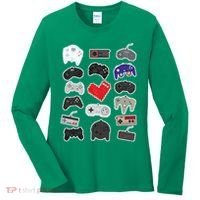 Retro Pixel Remote Love Women's Long Sleeve Shirt thumb 0