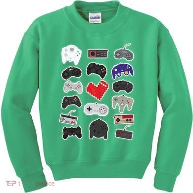 Retro Pixel Remote Love Kids Sweatshirt