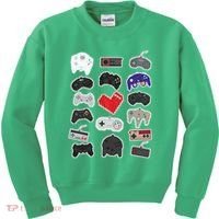 Retro Pixel Remote Love Kids Sweatshirt thumb 0