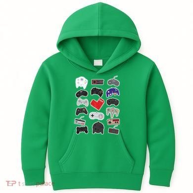 Retro Pixel Remote Love Kids Hoodie