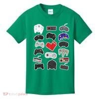 Retro Pixel Remote Love Kids T-Shirt thumb 0