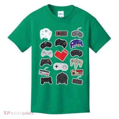 Retro Pixel Remote Love Kids T-Shirt