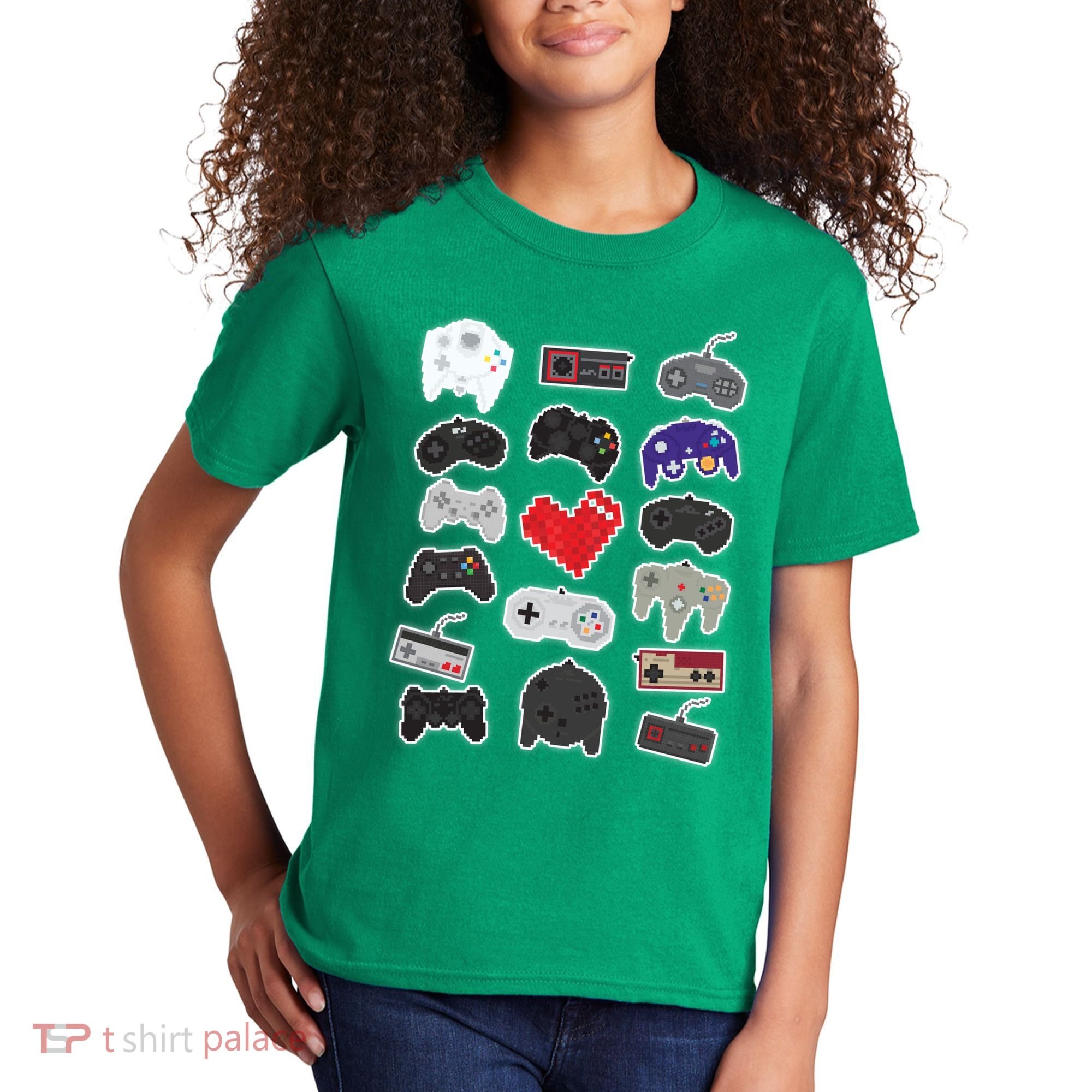 Retro Pixel Remote Love Kids T-Shirt