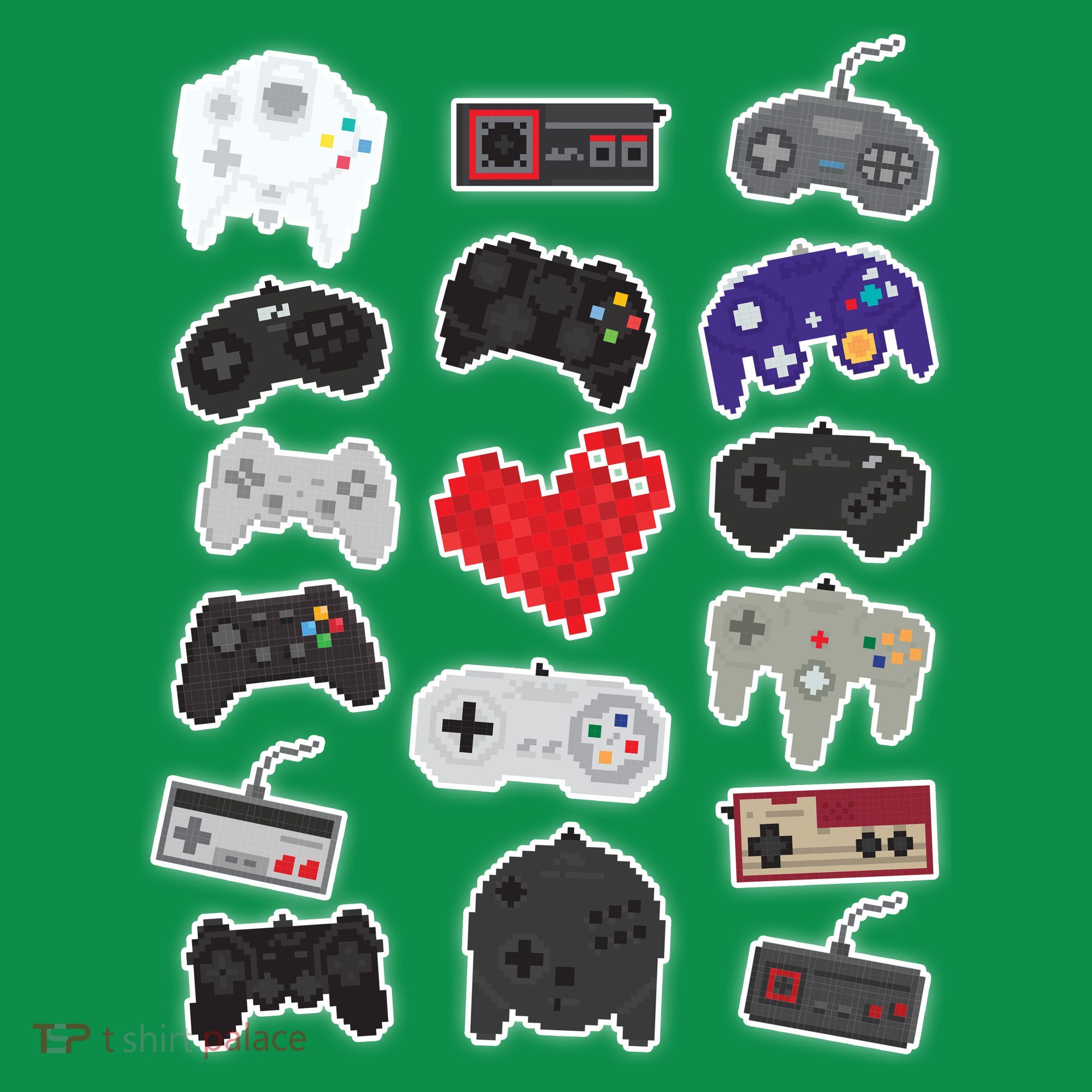 Retro Pixel Remote Love Kids T-Shirt