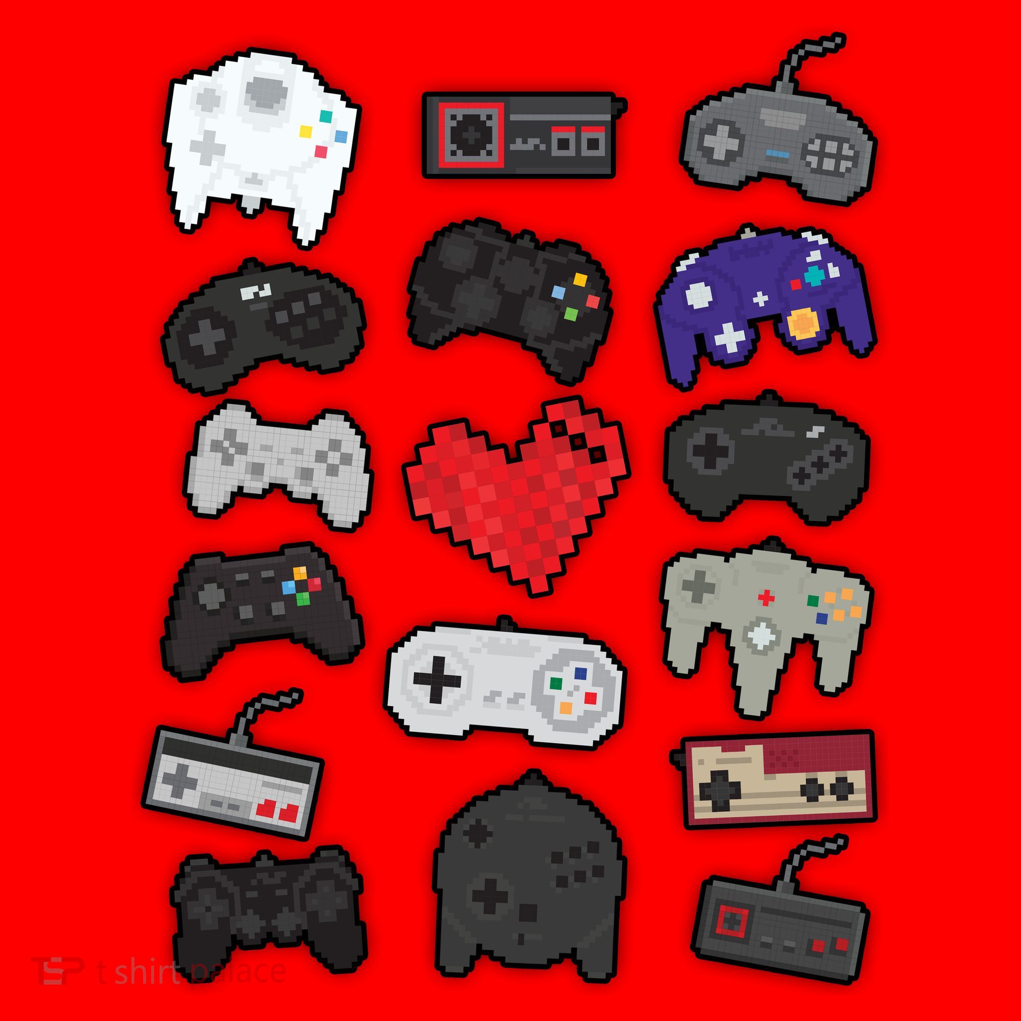 Retro Pixel Remote Love Santa Hat