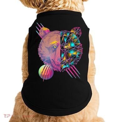 Retro Polygon Bear Vintage 80's Doggie Tank