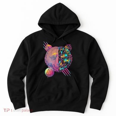 Retro Polygon Bear Vintage 80's Hoodie