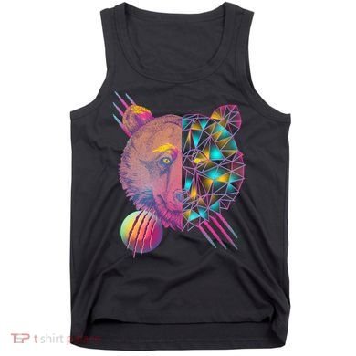 Retro Polygon Bear Vintage 80's Tank Top
