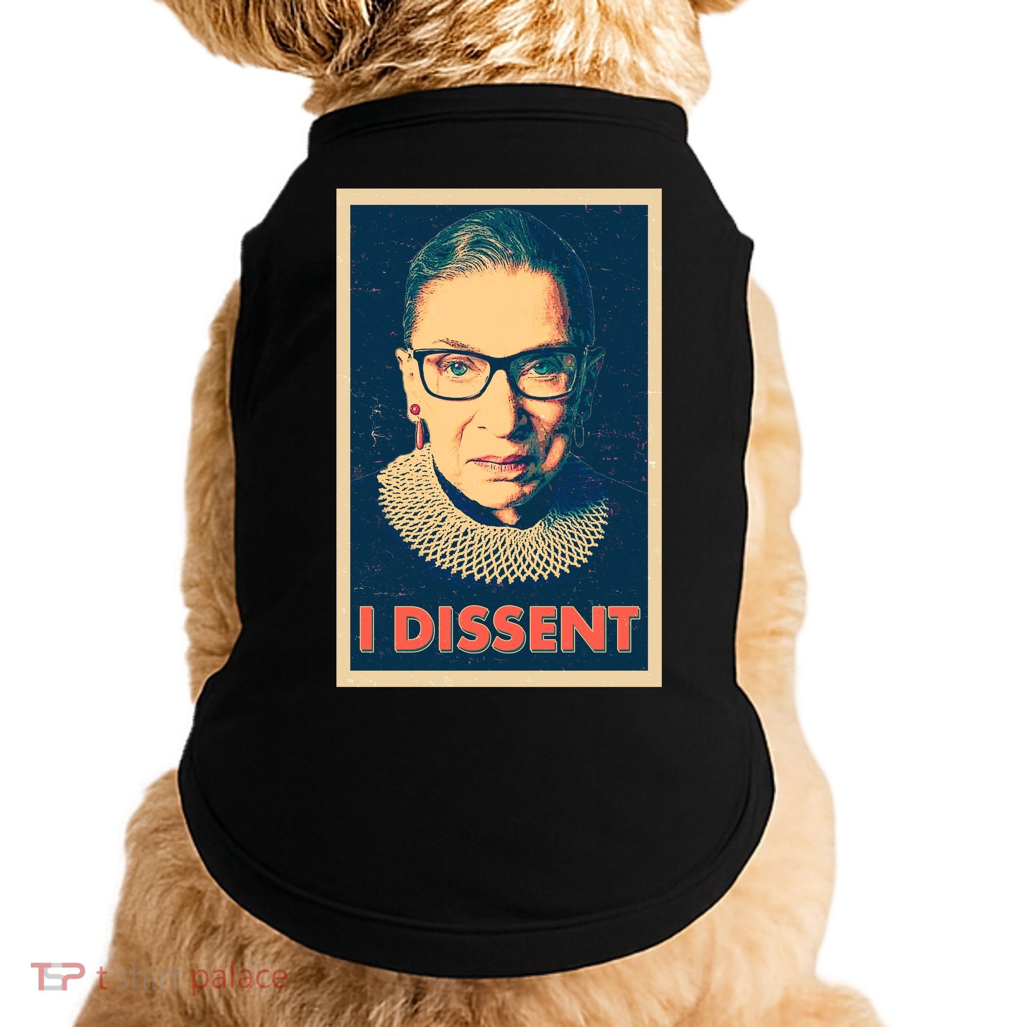 Retro Poster Ruth Bader Ginsburg I Dissent RBG Doggie Tank