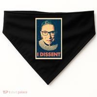 Retro Poster Ruth Bader Ginsburg I Dissent RBG USA-Made Doggie Bandana thumb 0