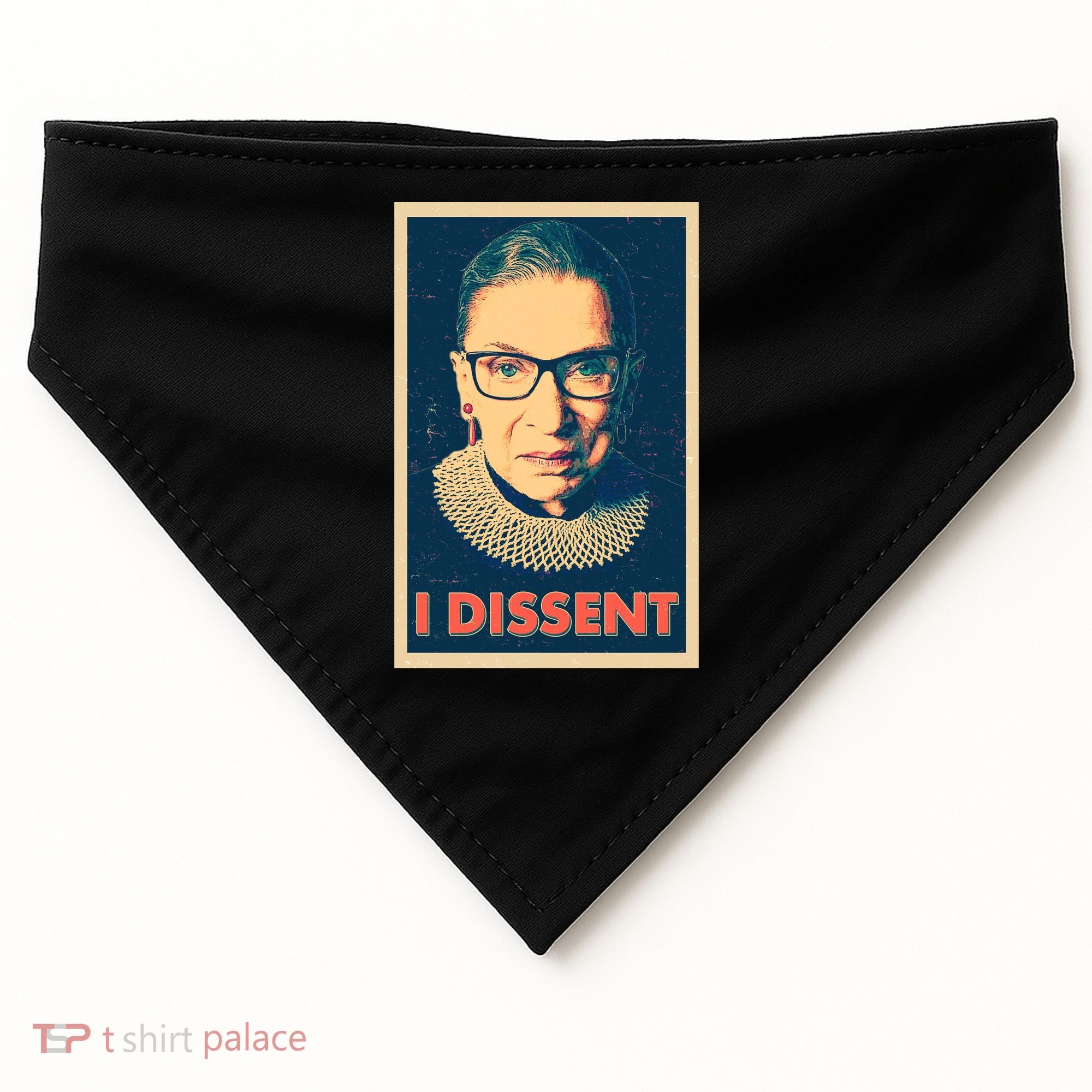 Retro Poster Ruth Bader Ginsburg I Dissent RBG USA-Made Doggie Bandana