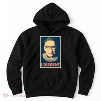 Retro Poster Ruth Bader Ginsburg I Dissent RBG Hoodie thumb 0