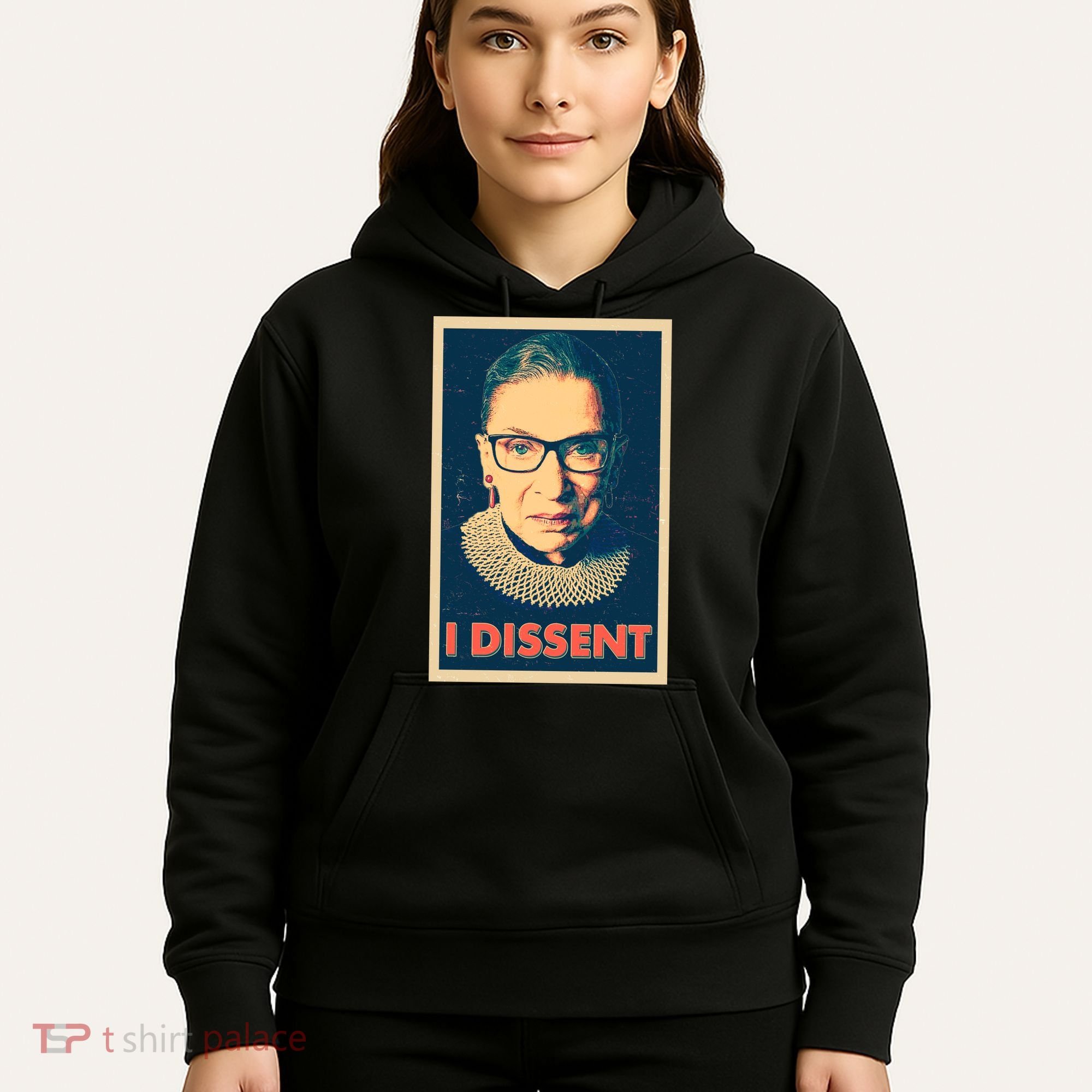 Retro Poster Ruth Bader Ginsburg I Dissent RBG Hoodie