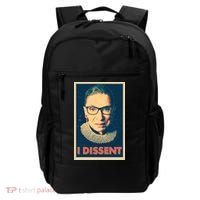 Retro Poster Ruth Bader Ginsburg I Dissent RBG Backpack thumb 0