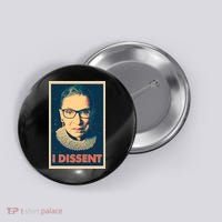 Retro Poster Ruth Bader Ginsburg I Dissent RBG Button thumb 0