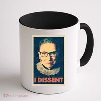 Retro Poster Ruth Bader Ginsburg I Dissent RBG Coffee Mug thumb 1
