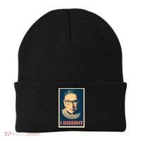 Retro Poster Ruth Bader Ginsburg I Dissent RBG Beanie thumb 0
