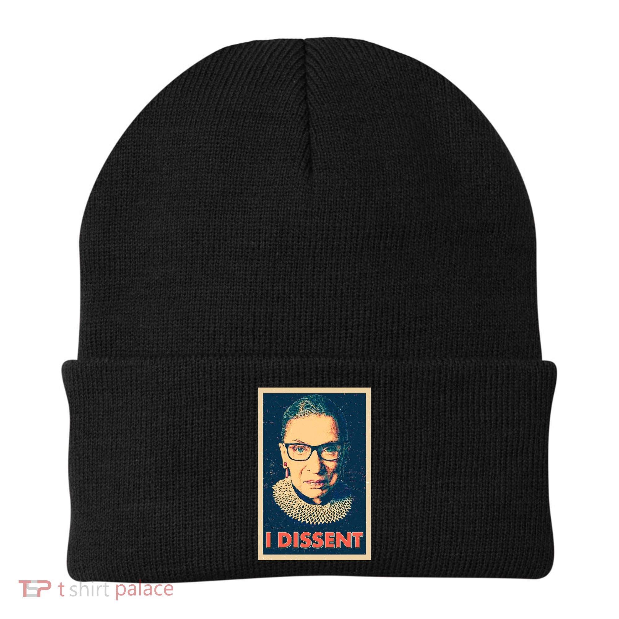 Retro Poster Ruth Bader Ginsburg I Dissent RBG Beanie