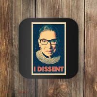 Retro Poster Ruth Bader Ginsburg I Dissent RBG Coaster thumb 0