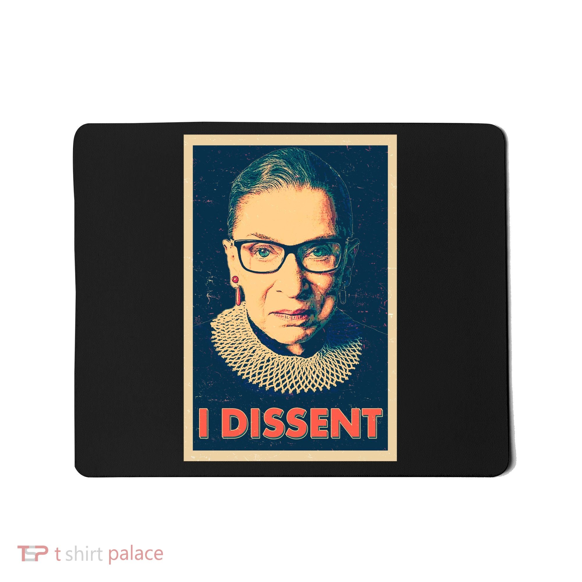 Retro Poster Ruth Bader Ginsburg I Dissent RBG Mousepad
