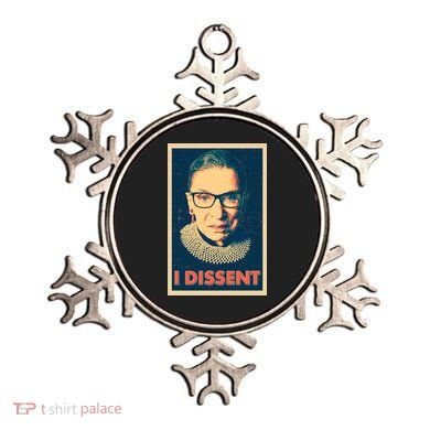 Retro Poster Ruth Bader Ginsburg I Dissent RBG Ornament