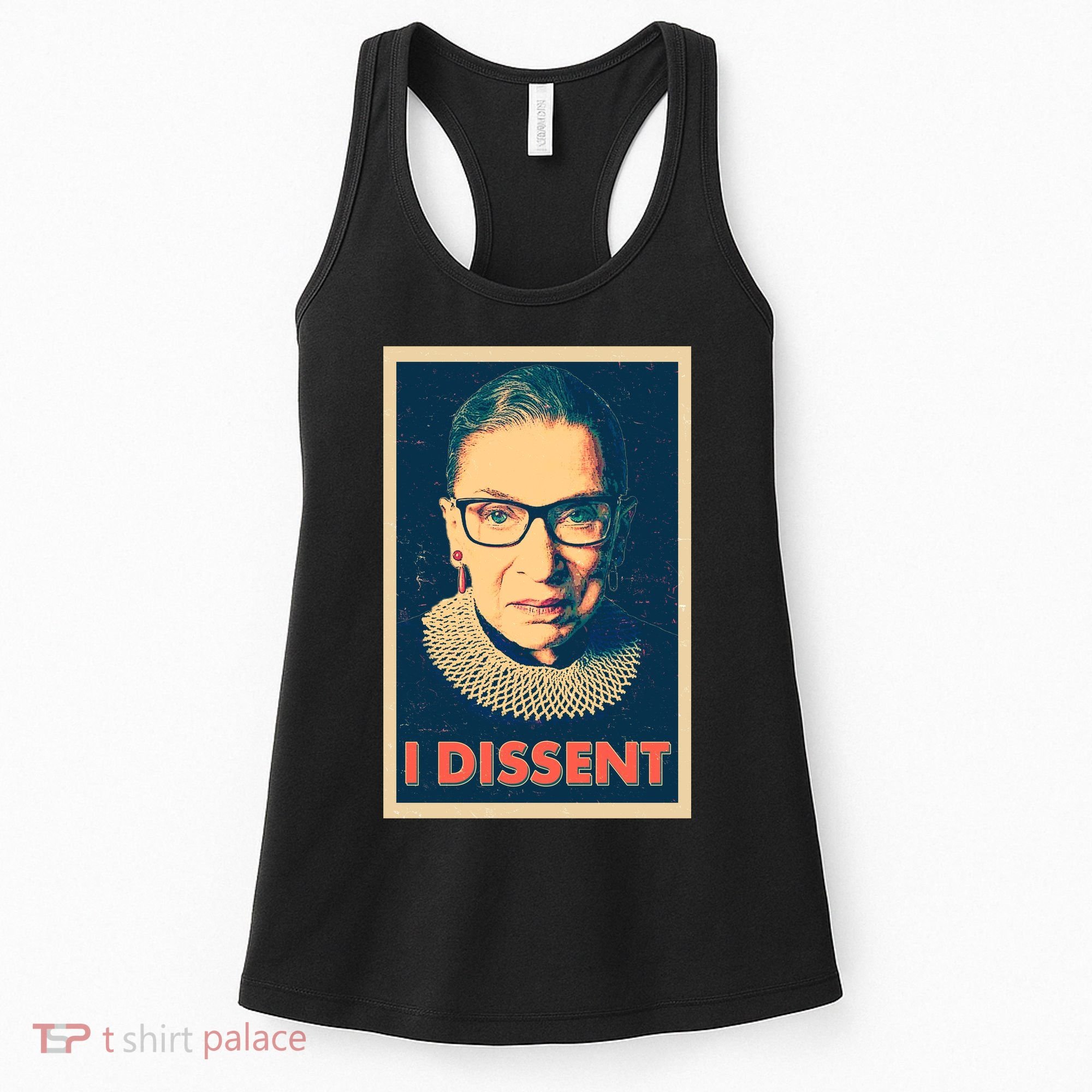 Retro Poster Ruth Bader Ginsburg I Dissent RBG Women's Tank Top