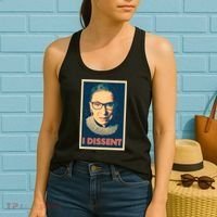 Retro Poster Ruth Bader Ginsburg I Dissent RBG Women's Tank Top thumb 2