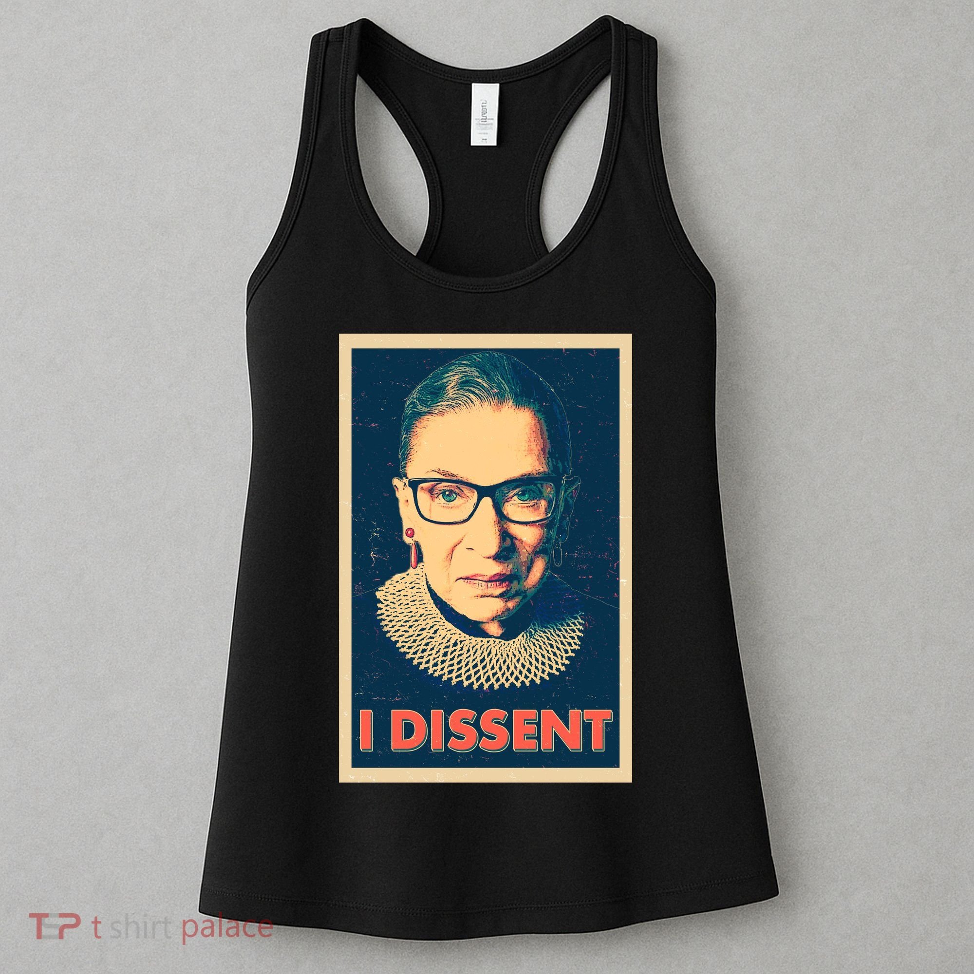 Retro Poster Ruth Bader Ginsburg I Dissent RBG Women's Tank Top