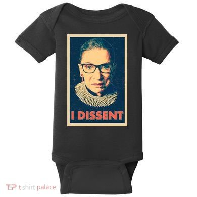 Retro Poster Ruth Bader Ginsburg I Dissent RBG Baby Bodysuit