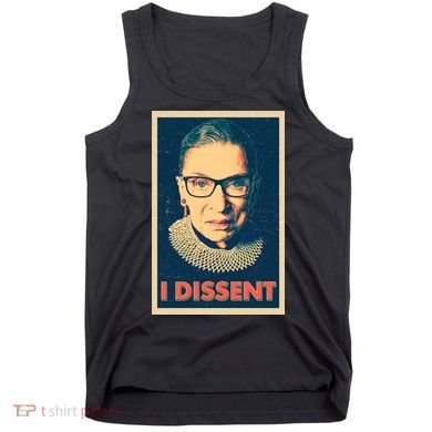 Retro Poster Ruth Bader Ginsburg I Dissent RBG Tank Top