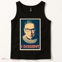 Retro Poster Ruth Bader Ginsburg I Dissent RBG Tank Top thumb 2