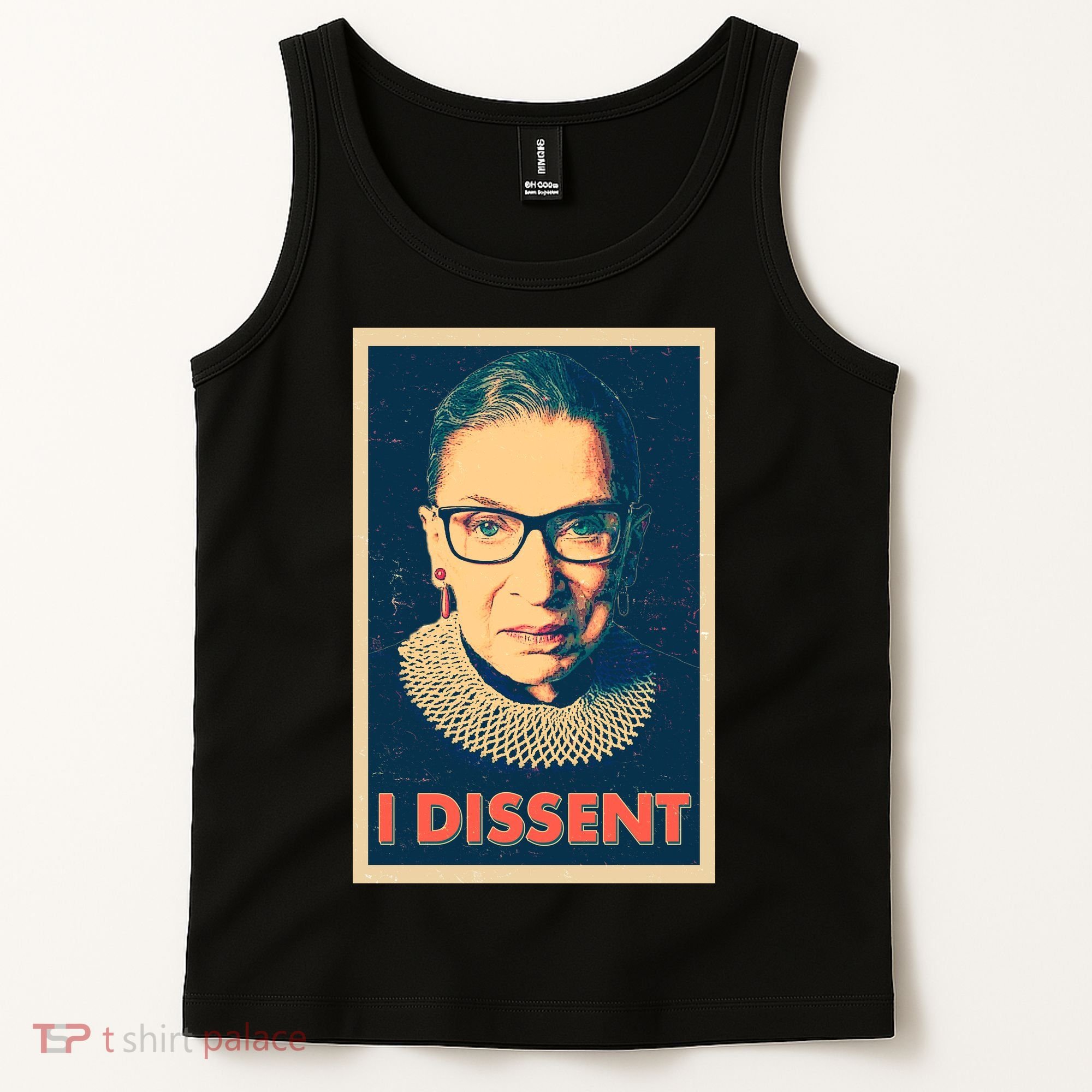 Retro Poster Ruth Bader Ginsburg I Dissent RBG Tank Top