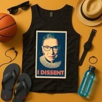 Retro Poster Ruth Bader Ginsburg I Dissent RBG Tank Top thumb 4
