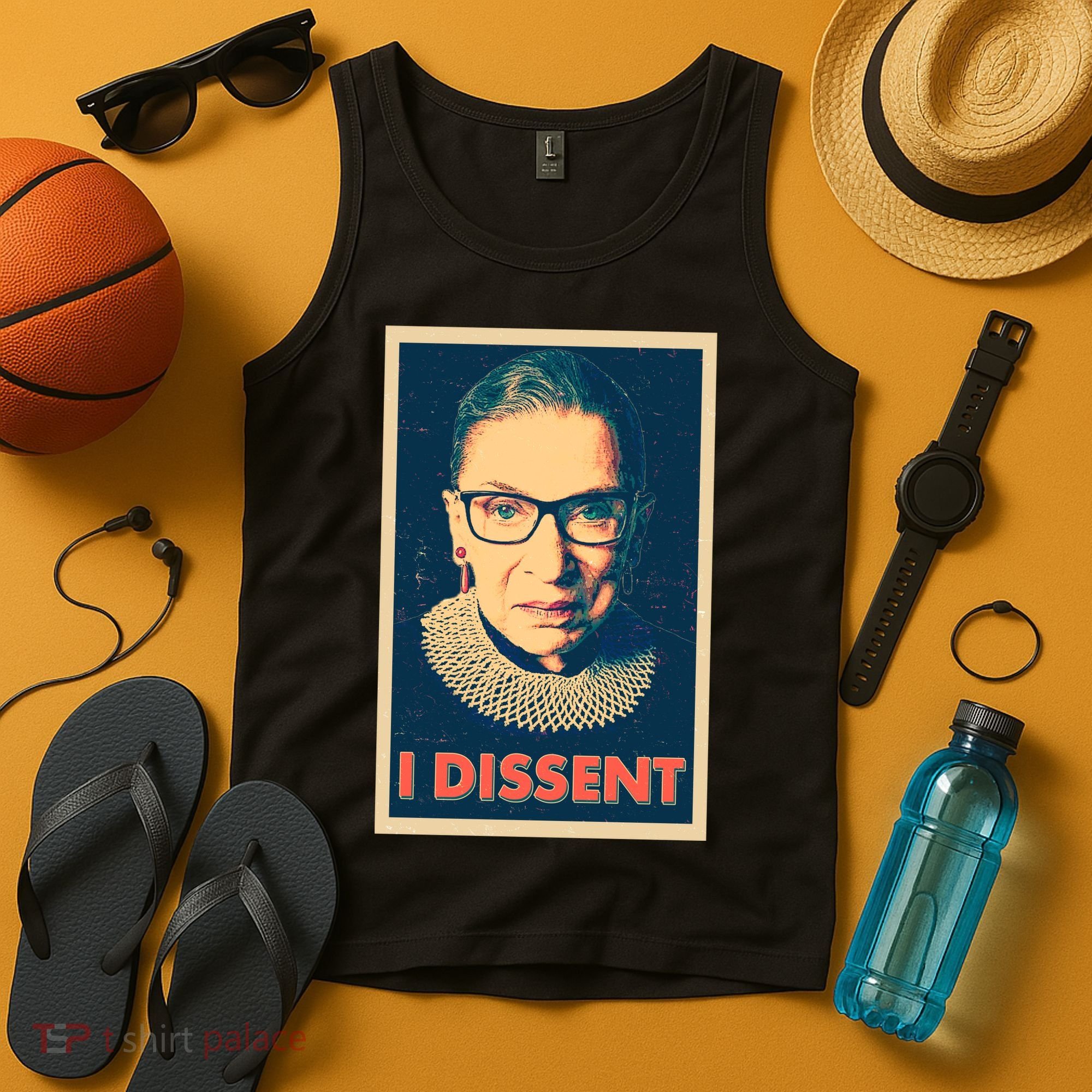 Retro Poster Ruth Bader Ginsburg I Dissent RBG Tank Top