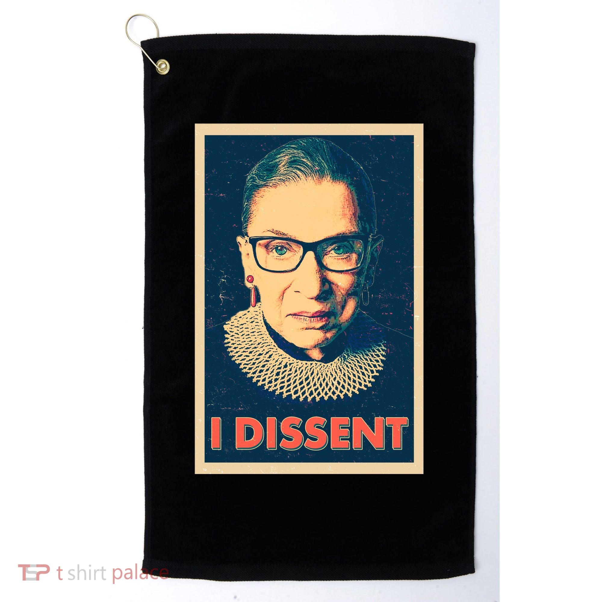 Retro Poster Ruth Bader Ginsburg I Dissent RBG Golf Towel