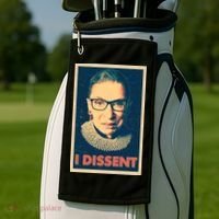 Retro Poster Ruth Bader Ginsburg I Dissent RBG Golf Towel thumb 2