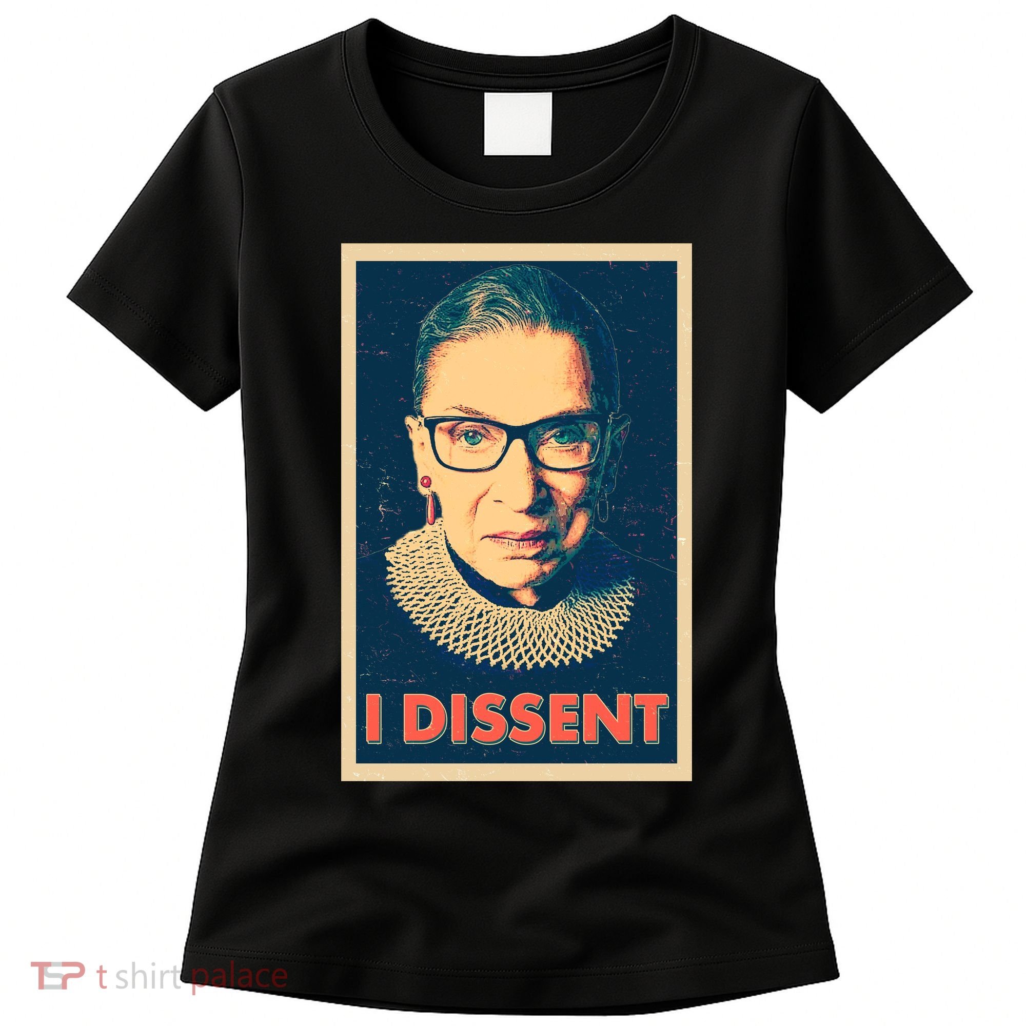 Retro Poster Ruth Bader Ginsburg I Dissent RBG Women's T-Shirt