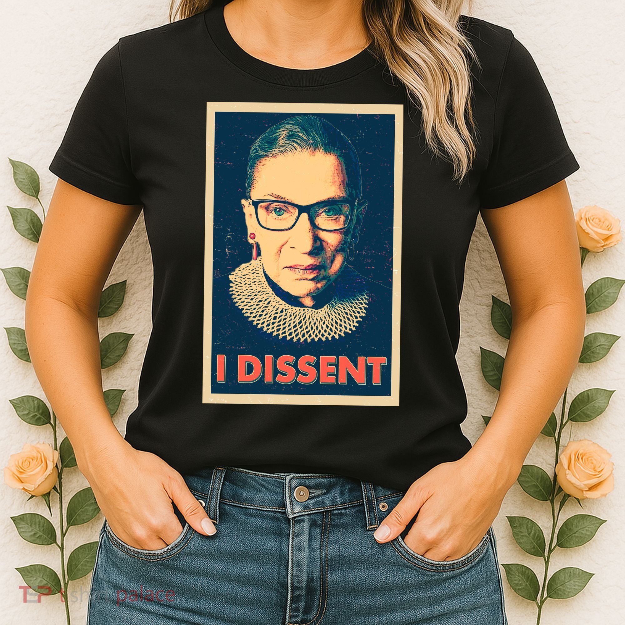 Retro Poster Ruth Bader Ginsburg I Dissent RBG Women's T-Shirt