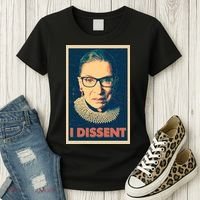 Retro Poster Ruth Bader Ginsburg I Dissent RBG Women's T-Shirt thumb 3