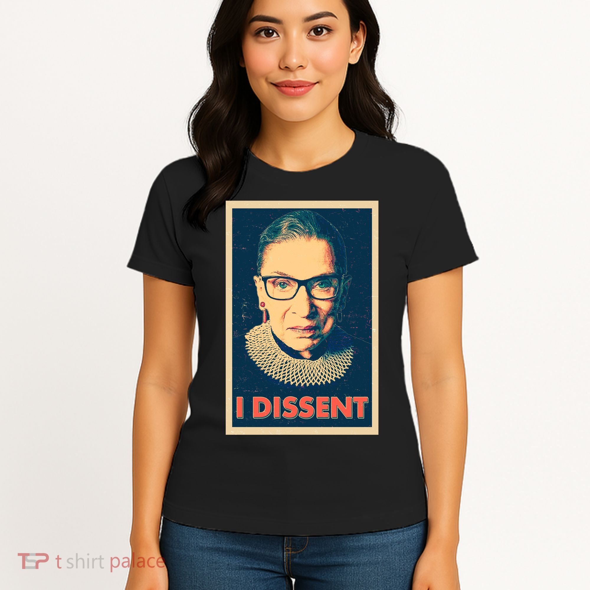 Retro Poster Ruth Bader Ginsburg I Dissent RBG Women's T-Shirt