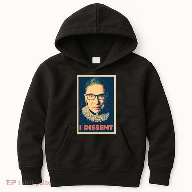 Retro Poster Ruth Bader Ginsburg I Dissent RBG Kids Hoodie