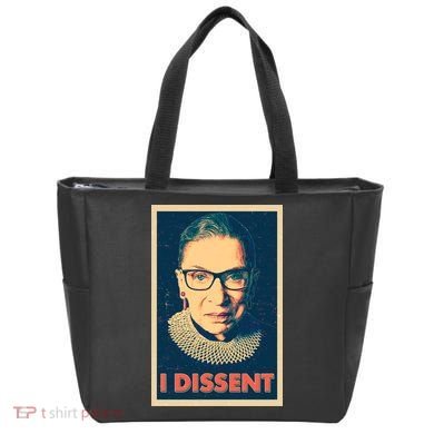 Retro Poster Ruth Bader Ginsburg I Dissent RBG Tote Bag