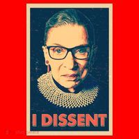 Retro Poster Ruth Bader Ginsburg I Dissent RBG Santa Hat thumb 1