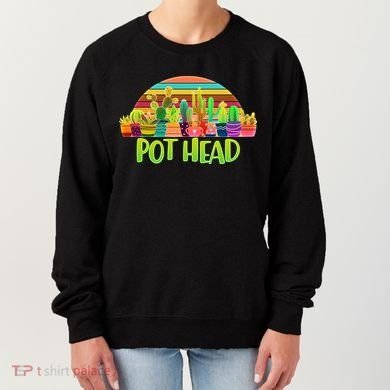 Retro Pot Head Plant Lover Women's Sweatshirt