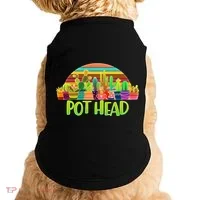 Retro Pot Head Plant Lover Doggie Tank thumb 0