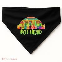 Retro Pot Head Plant Lover USA-Made Doggie Bandana thumb 0
