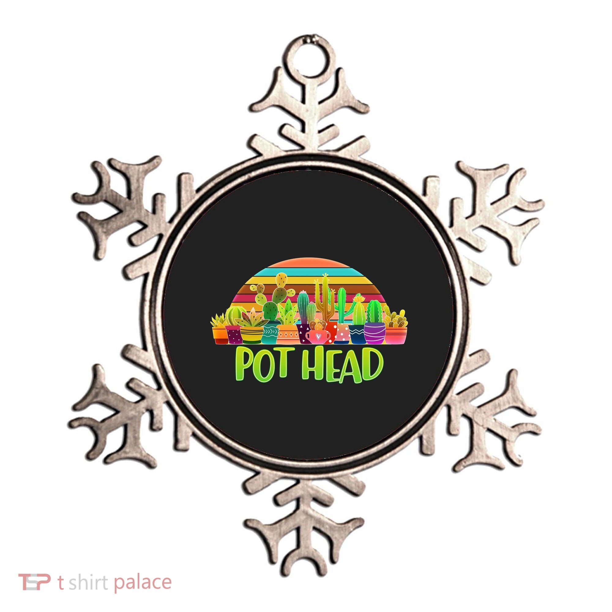 Retro Pot Head Plant Lover Ornament
