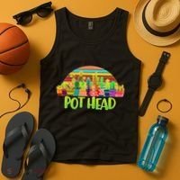 Retro Pot Head Plant Lover Tank Top thumb 4