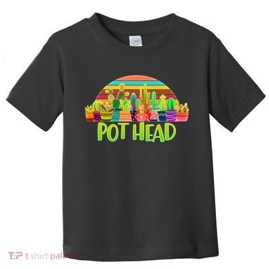 Retro Pot Head Plant Lover Toddler T-Shirt