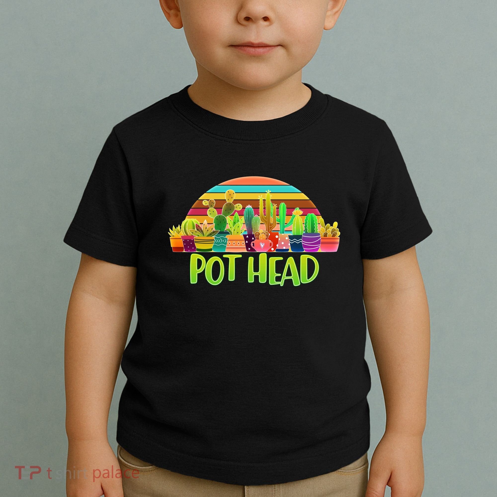 Retro Pot Head Plant Lover Toddler T-Shirt